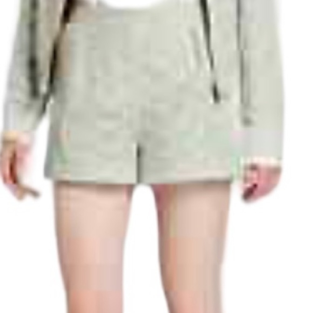 Victoria Beckham size 12 green lace shorts  flat front pockets lined NWOT - Picture 2 of 16